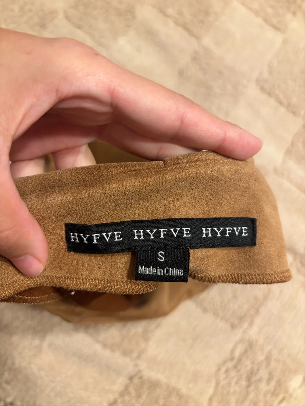 HYFVE Brown Suede Wrap Skort